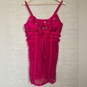 Torrid Strappy Heart Open Cup Chemise Size 1 14 16 Valentine Sexy Lingerie